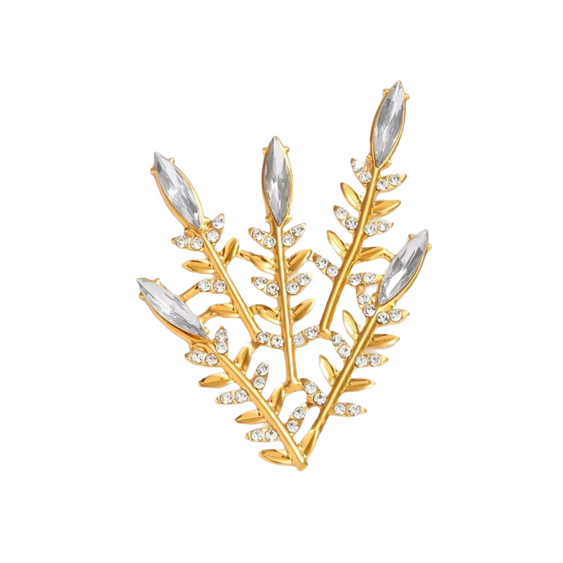 DIY Accessories with Rhinestone Crystal Tree Branches, Three-Pronged and Five-Pronged Branches, Flower Pieces, Traditional Chinese Style Xiuhe Suit Fan Materials Wholesale