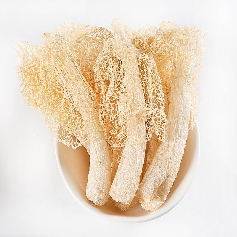 Bamboo Fungus Dry Goods in Bulk 500g Farmhouse Sulfur-Free Long Skirt Bamboo Fungus Soup Gutian Mushroom Wholesale Agricultural Products New Goods