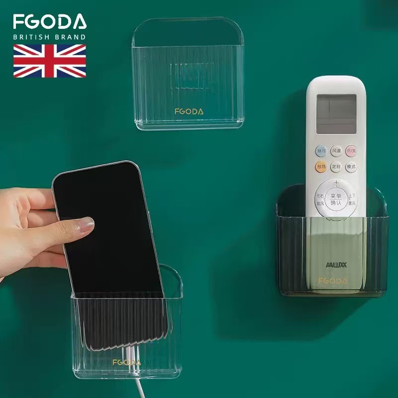 Remote Control Storage Box Mobile Phone Wall-Mounted Transparent Light Luxury Plastic Trade Thickened High-Value Home Living Room Storage Rack