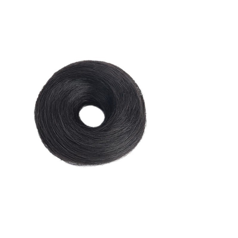 Real Hair Ball Head Full Real Hair Wig Hair Ring Women's Hair Ring Wig Bag Natural Flower Bud Disc Hair Fake Ball Head