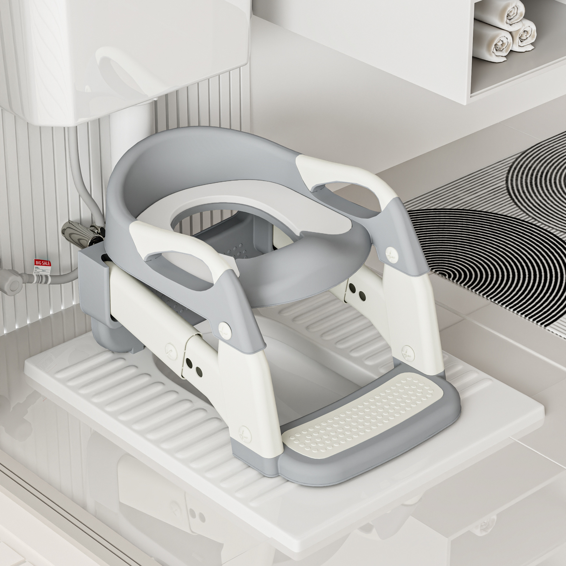 New Kidsren's Toilet Foldableing Ladder Kidsren's Toilet Three-In-One Multi-Functional Baby Toilet for 0-8 Years Old