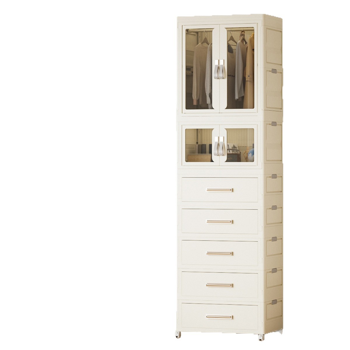 Children's wardrobe bedroom household storage cabinet baby storage box toy clothes storage box plastic folding locker