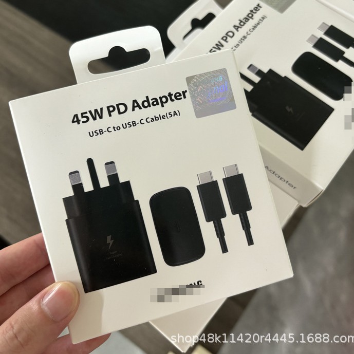 Original T845 is suitable for Samsung mobile phone charger 45W European standard British standard super fast charging 2.0 charging head