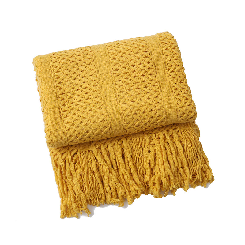 Blanket for Guesthouses, Hotels, Sofa Blankets, Office Nap Blankets, Hollow Shawl Blankets, Ins-Style Blankets