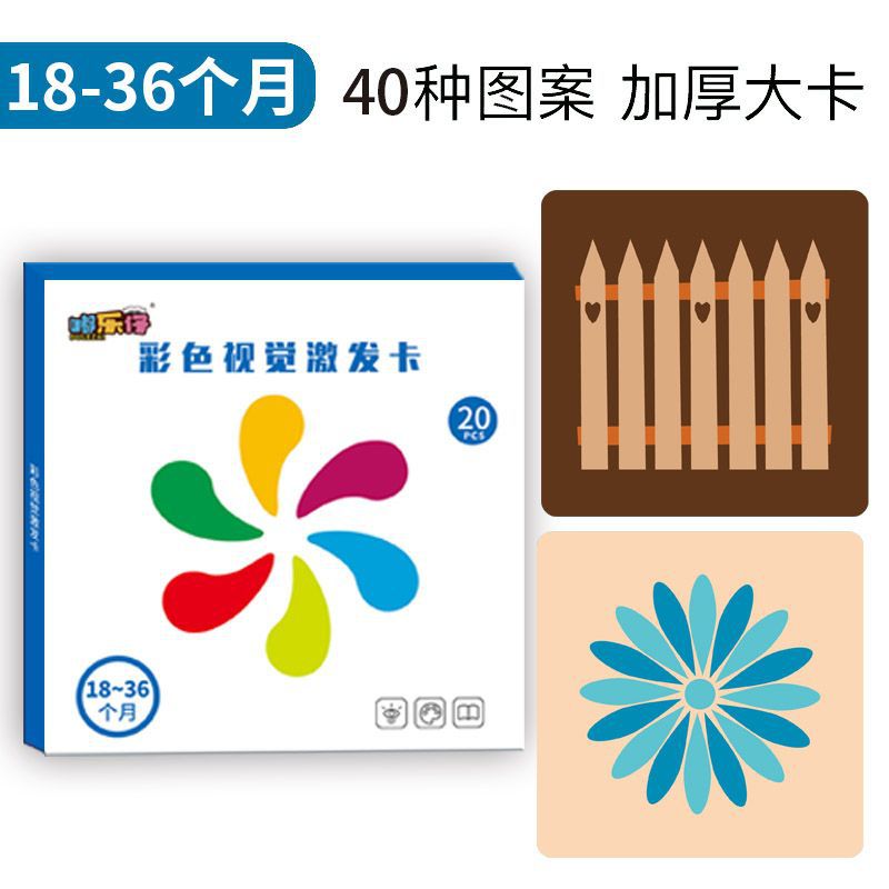 Customized Black and White Cards Cross-Border Amazon Temu English Visual Stimulation Cards Baby Tracking Cards Colorful Cards
