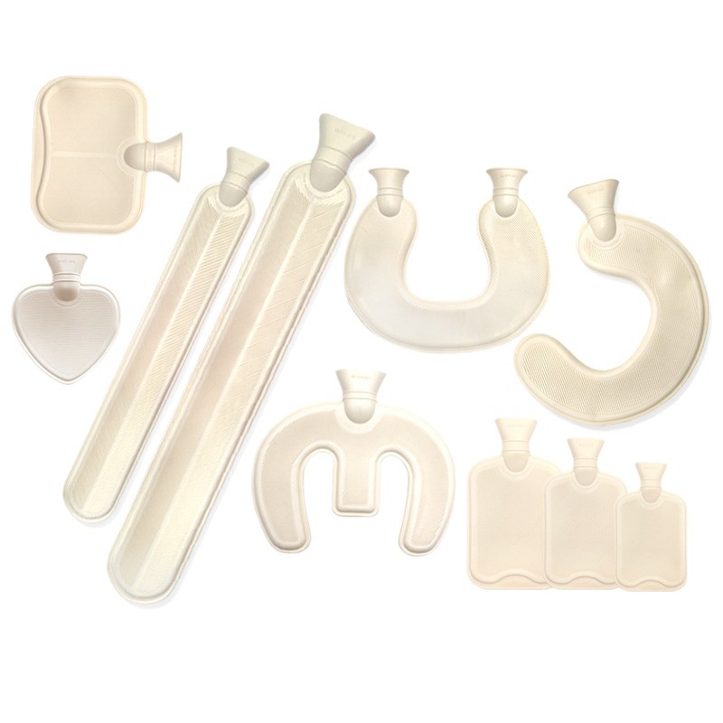 Cross-Border Export Explosion-Proof Hot Water Bag, New European Standard Bs Ce Hand Warmer Bag, Long U-Shaped Rubber Liner Hot Water Bag, Water-Filled