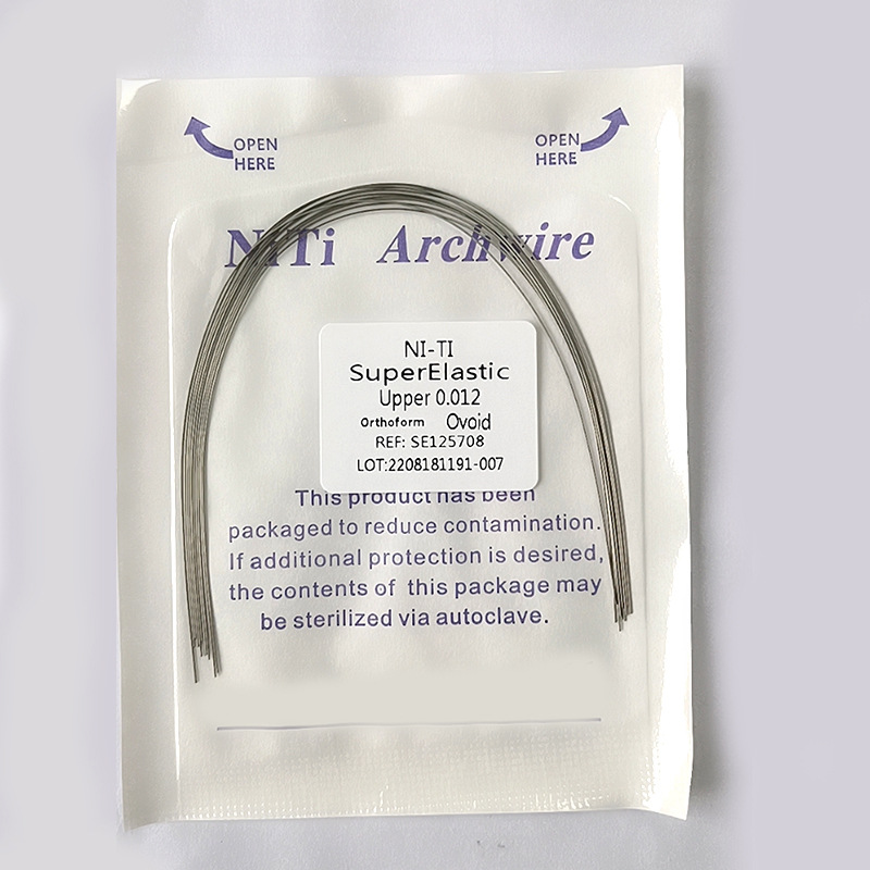 Ортодонтическая проволока из никель-титана, ортодонтическая арочная проволока, никель-титановая арочная проволока, никель-титановая круглая проволока, овальная натуральная, экспорт