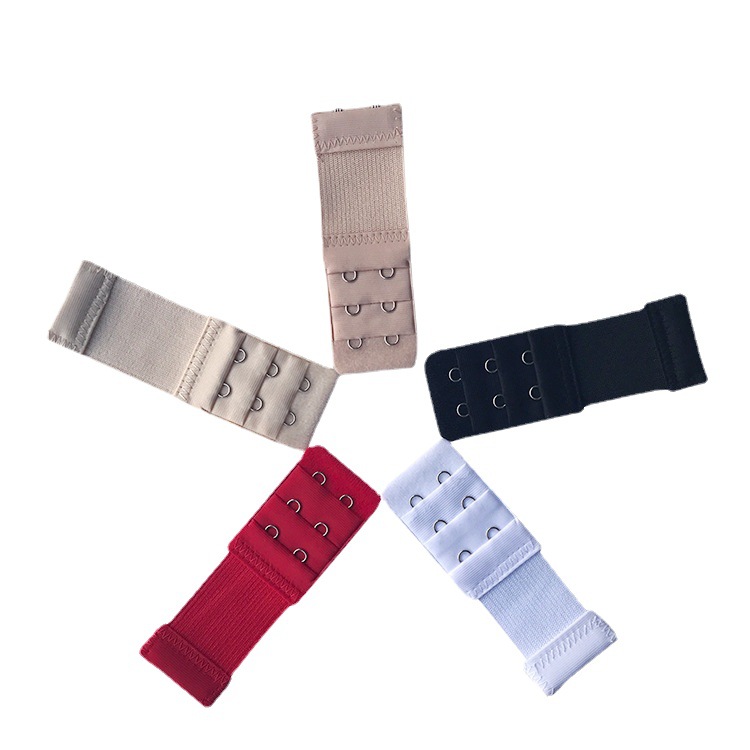 Эластичное трехрядное двухкнопочное удлинение бюстгальтера из нержавеющей стали, застежка для нижнего белья, удлинитель застежки, задняя застежка бюстгальтера