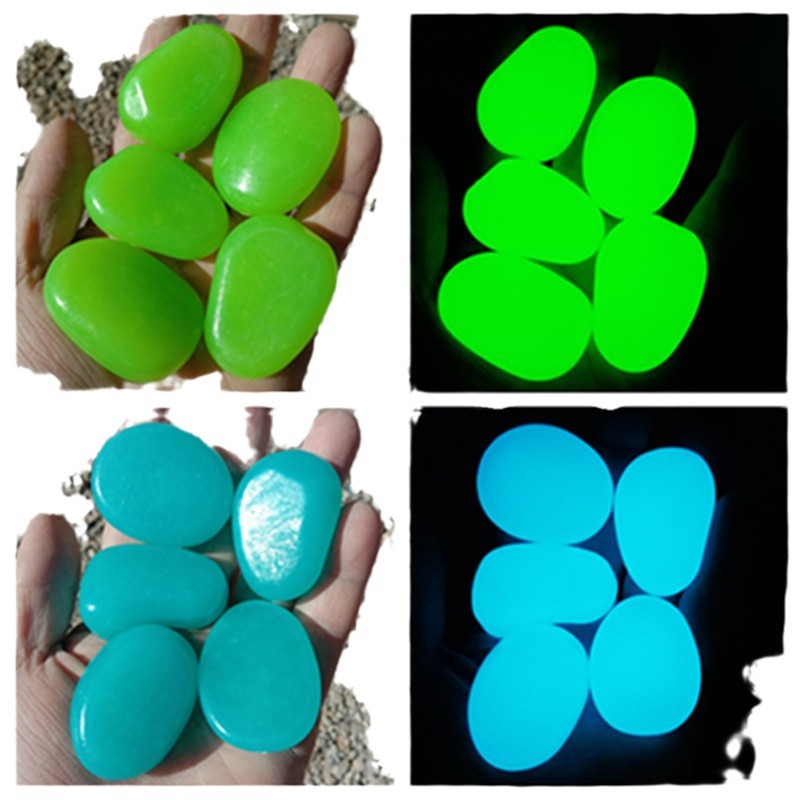 Fish Tank Landscaping 15g Large Luminous Stone Garden Aquarium Landscaping Luminous Pebbles Artificial Fluorite Factory 4.5cm