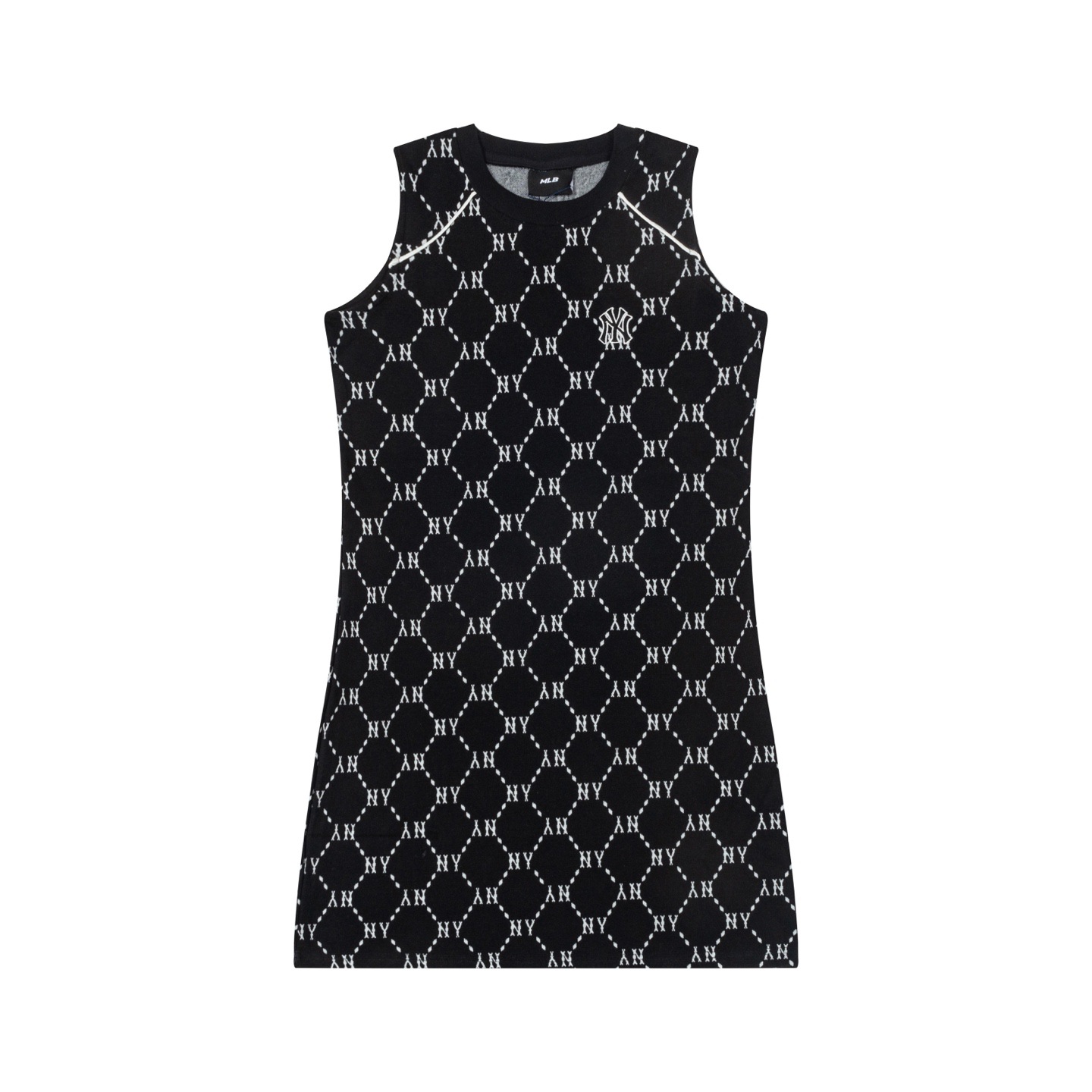 2025 New Summer Trendy Brand Mlb Full-Print Presbyopic Casual Polo Collar Short-Sleeved Lapel Long Dress