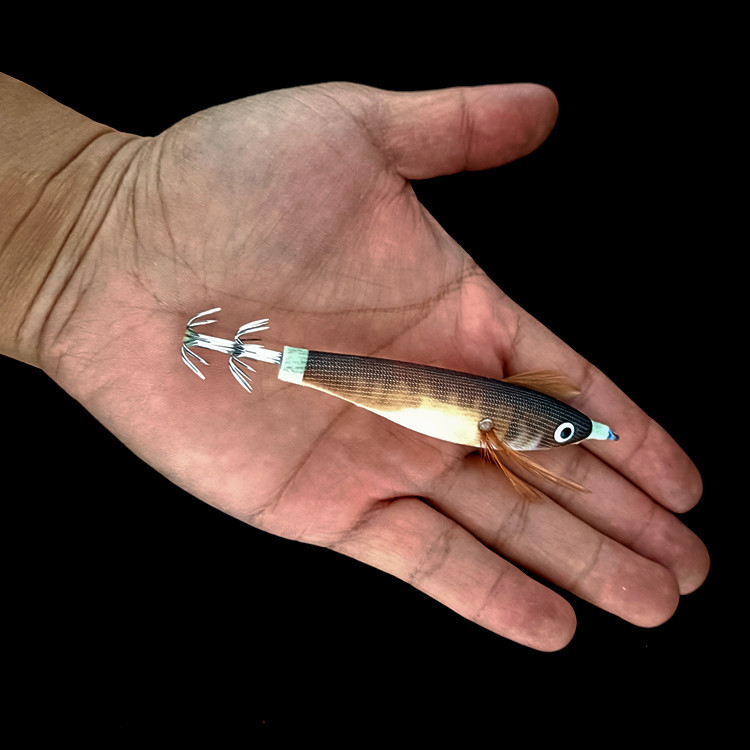 Manufacturer South Korea horizontal shrimp color computer cloth horizontal luminous shrimp round belly shrimp sea fishing Luya squid hook