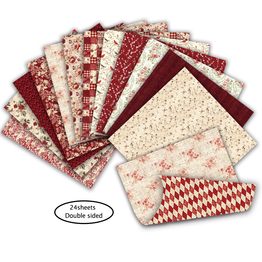 6inch Double-Sided Patterned Paper, Photo Album, Scrapbook, Junk Journal, Planner Card Background Paper