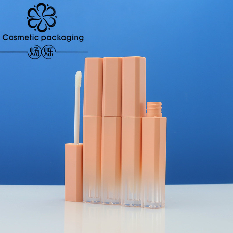 Spot Wholesale Square Gradient Frosted Lip Gloss Tube 1.5ml Lip Glaze Tube Empty Tube Spot Wholesale Cosmetic Tube