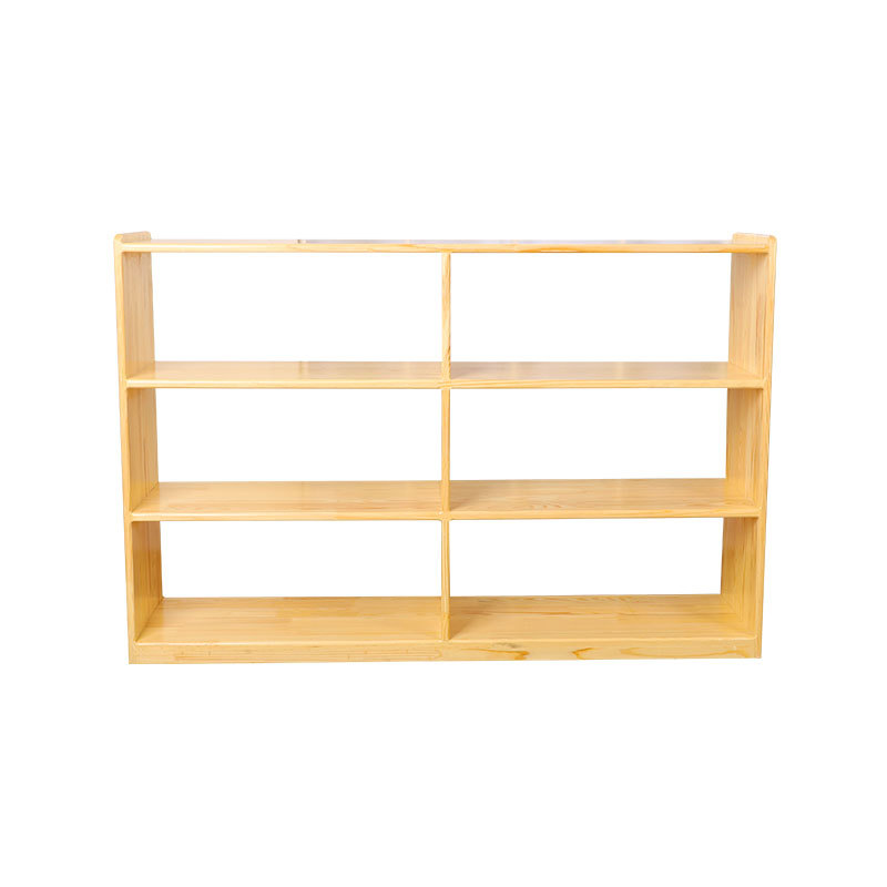 Kindergarten teaching aids cabinet Oak camphor Pine solid wood lattice cabinet children's bookcase Montessori locker teaching aids cabinet
