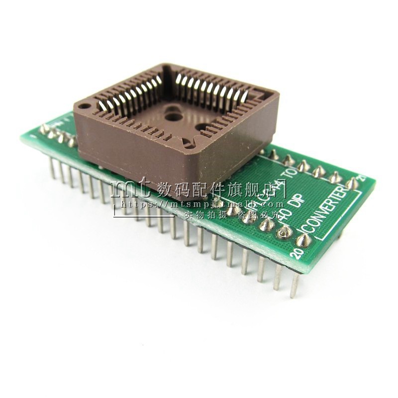 Plcc44 with Pcb Board Programming Socket Ic Chip Test Socket Simple Conversion Socket Plcc44 to Dip40