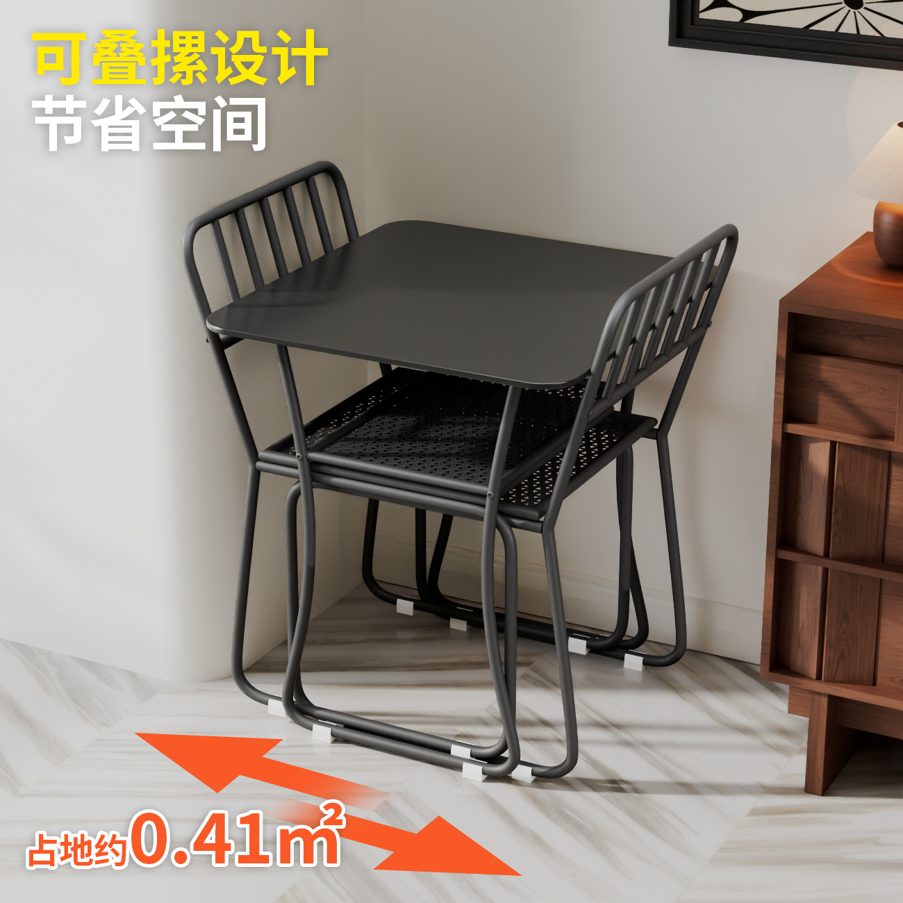 Outdoor Courtyard Leisure Table and Chair Combination Garden Balcony Outdoor Open-air Cafe Milk Tea Shop Metal Table and Chair