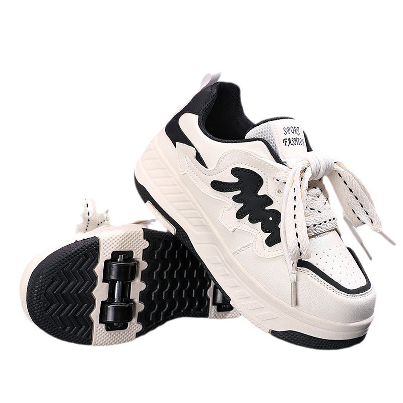 Factory Direct New Children's Four-wheel Tyrone Shoes Girls Boys Stealth Pulley Boys Skates Students Cross Border