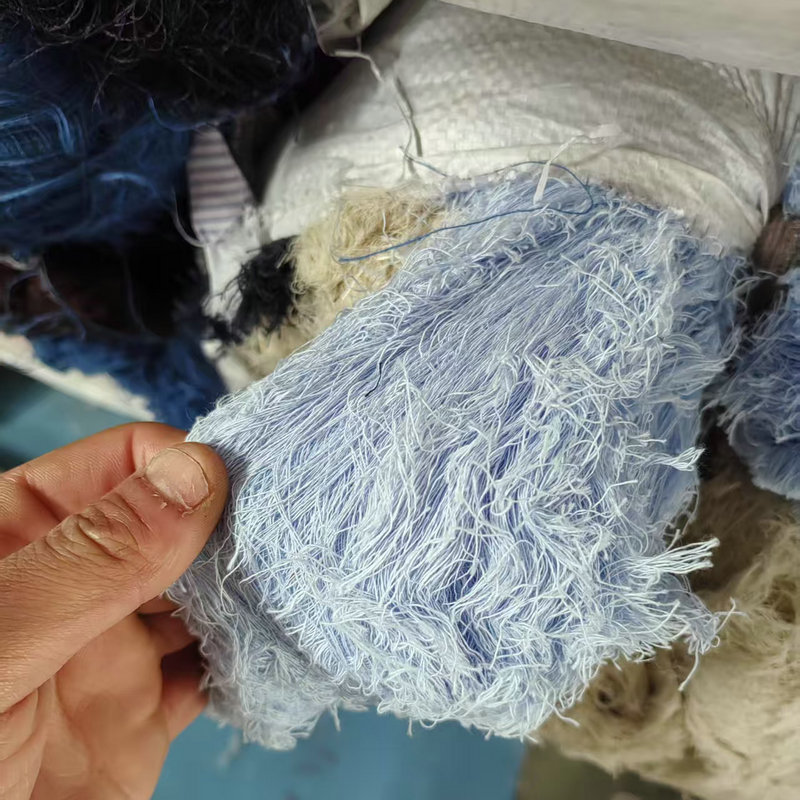 Color Cotton Yarn Waste Yarn Industrial Cotton Yarn Miscellaneous Color Waste Cotton Yarn Long Yarn Head Cotton Yarn Head Oil Absorption Water Absorption Wipe Machine Yarn