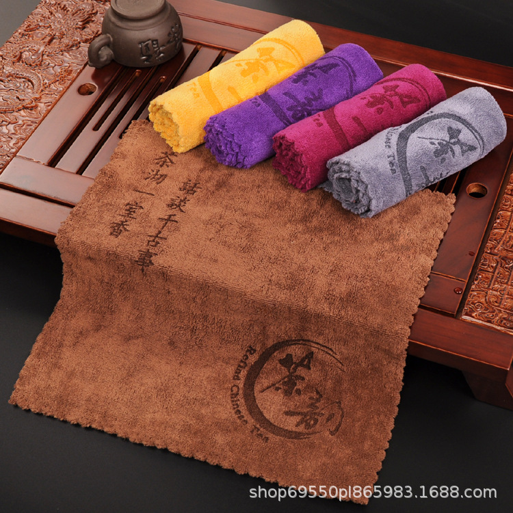 Утолщенное мягкое впитывающее чайное полотенце, чайная ткань, скатерть, cleaning cloth, маленькое квадратное полотенце, чайный коврик, полотенце для ухода за посудой, кастомизируемое логотипом чайное полотенце