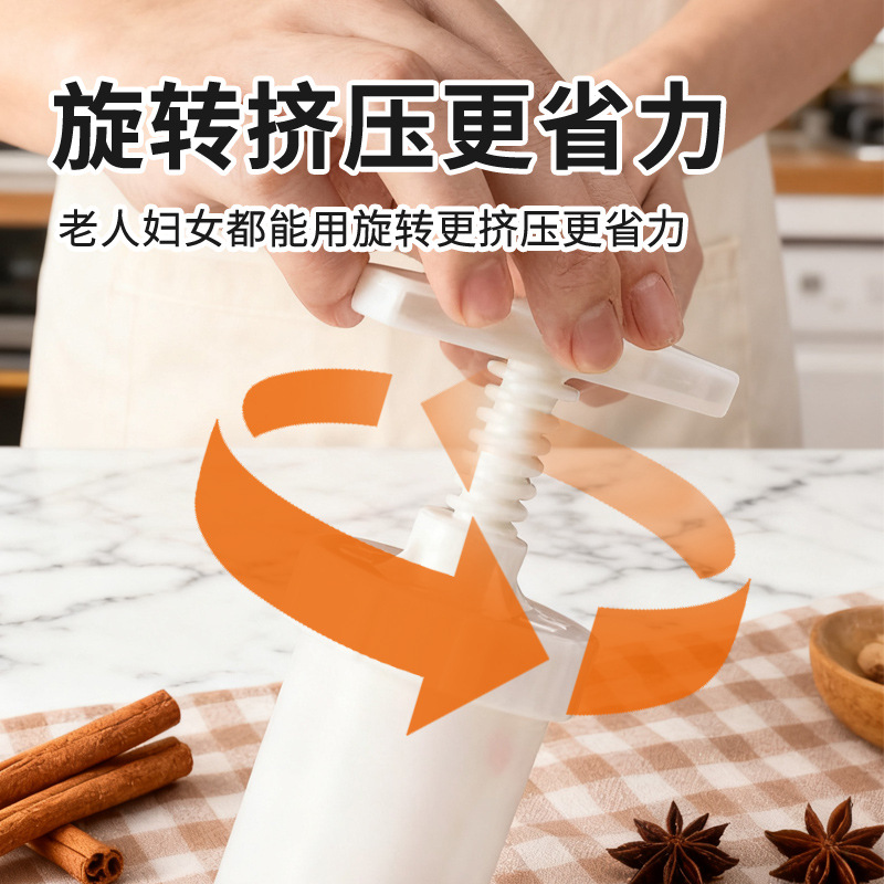 Sausage Stuffer, Manual Sausage Filling Tool, Homemade Ham Sausage Filling Machine, Household Push-Type Large Sausage Filling Device