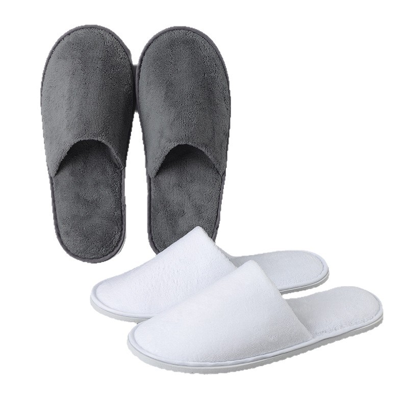 Hotel Disposable Coral Velvet Slippers B&B Guest Room Disposable Slippers Thickened Non-Slip Household Hospitality Slippers