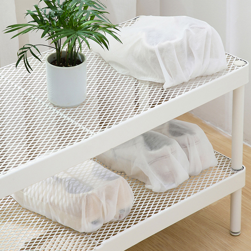 White Shoe Drying Bag, Non-Woven Dust Bag, Travel Shoe Cover Bag, Portable Storage Bag, White Shoe Dust Bag