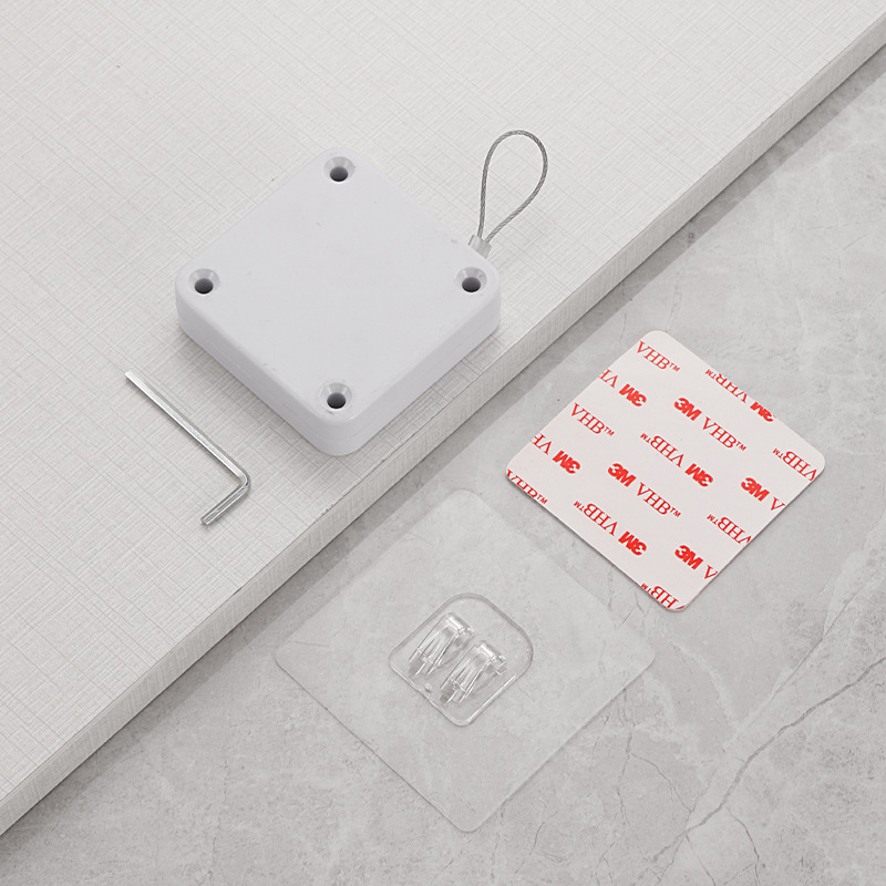 Hole-free Cushioning Quiet Drawstring Door Closer Telescopic sliding door Office Bedroom Door Automatic Return Door Closer