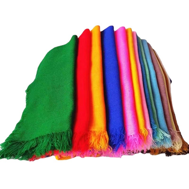 Old Man Headscarf Female Middle-aged and Old Women's Toe Work Old-fashioned Square Scarf Net Celebration Performance Rural Grandma Square Scarf