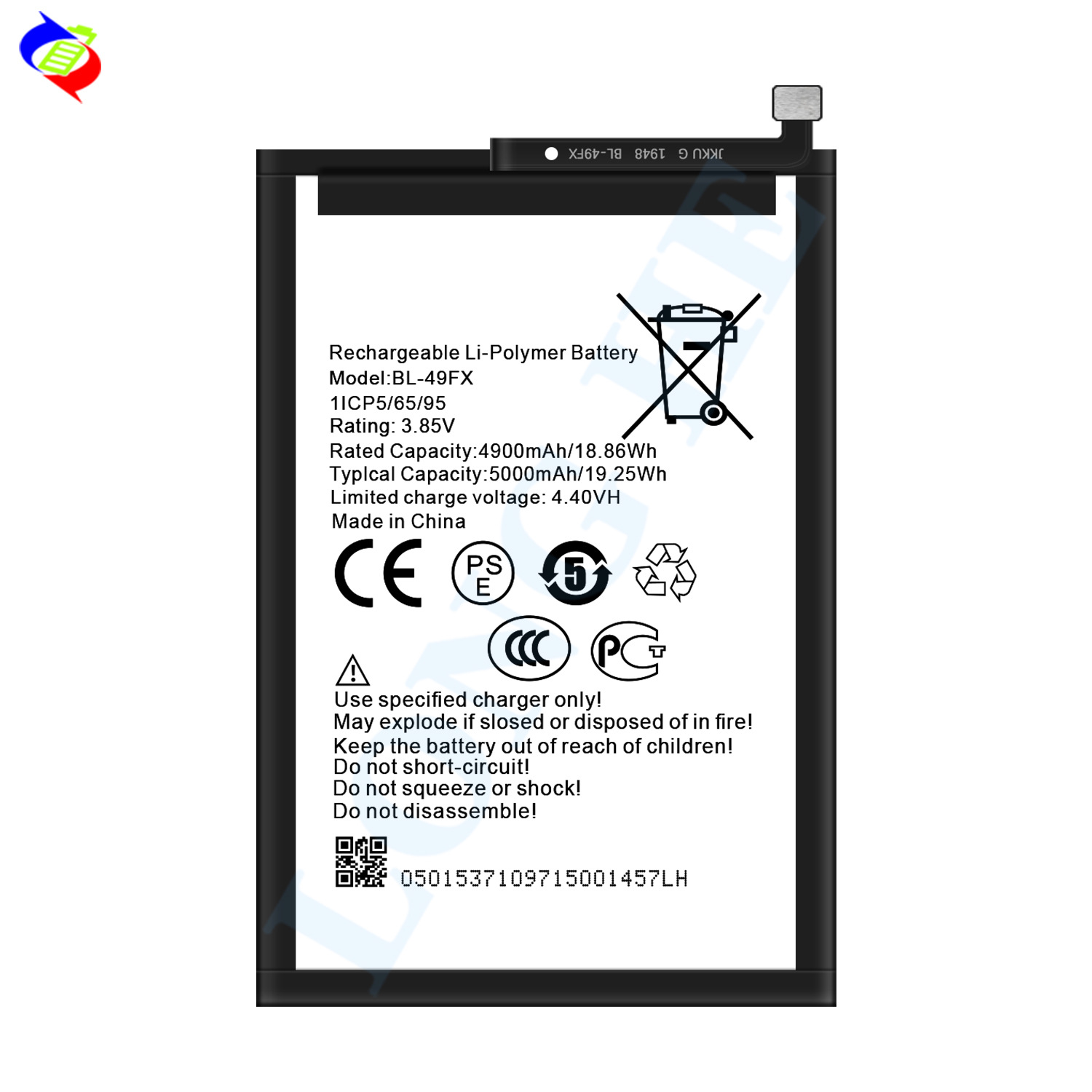 Suitable for Infinix Transmitting X680/Hot 9 Play/X652B/Smart 4/Kc8/La6 Mobile Phone Battery