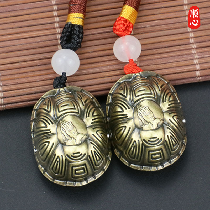 Shunxin bergamot turtle hexagram turtle shell gossip wenchuang three talent hand piece decompression text play trend national wind ornaments wholesale