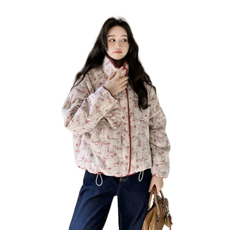 Red Chanel-Style down Jacket for Women, Winter, Age-Reducing, Stylish, Beautiful, White Duck down Short Coat, Trendy, with Tags