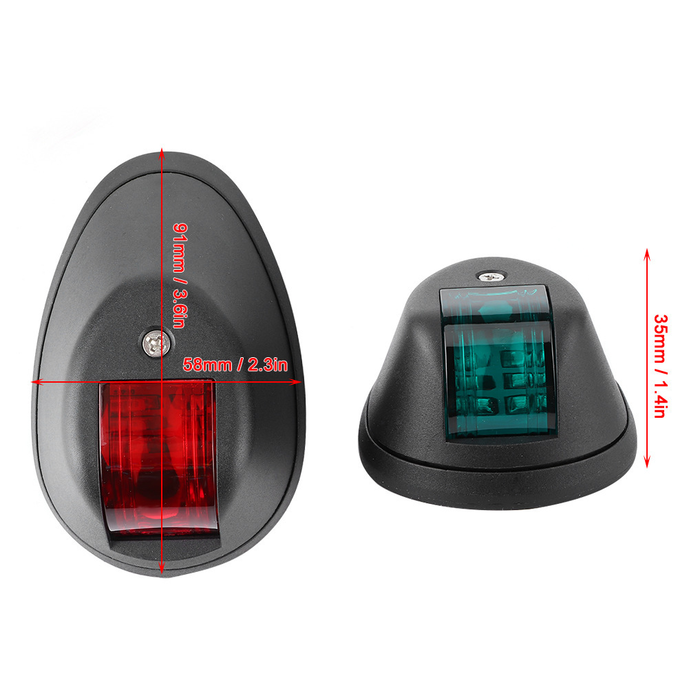Marine Navigation Signal Light, Yacht Port and Starboard Lights, Led Energy-Saving Waterproof Navigation Lights, Small Yacht Marine Accessories