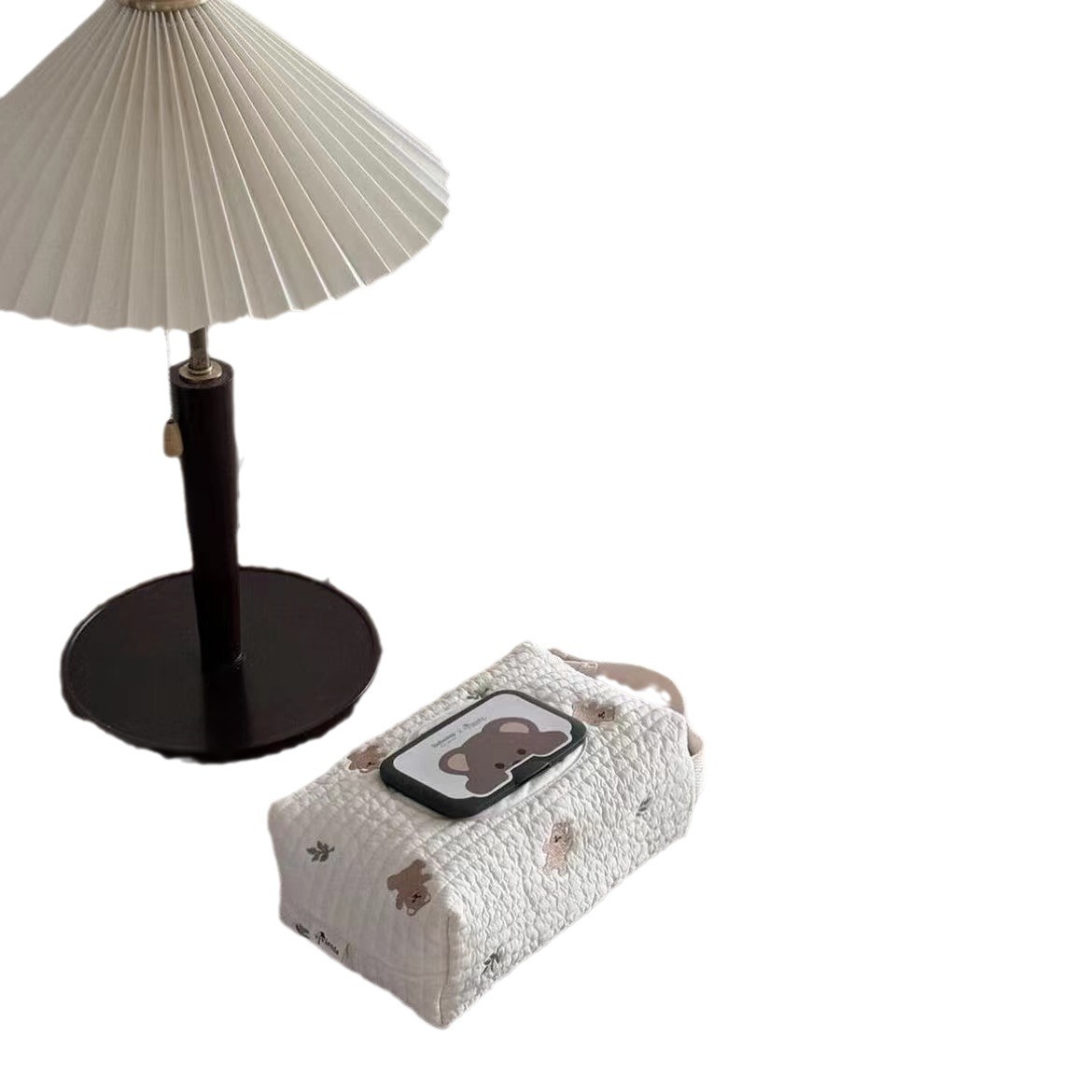 Han Pastoral Style Large Capacity Removable Travel Portable Flip Portable Storage Bag Cotton Tissue Box Wipes Storage Bag