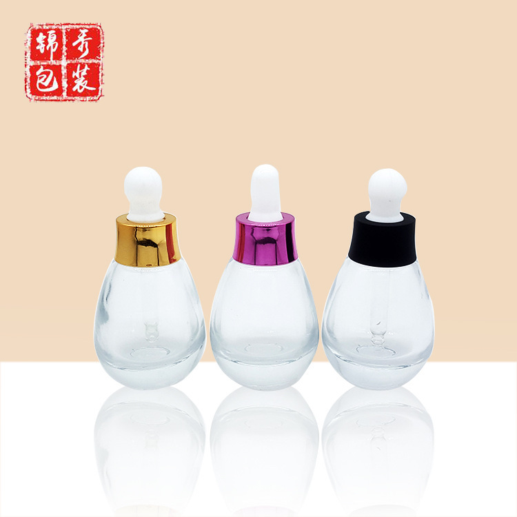 Jinxiu Packaging 30мл маленький флакон для эссенции в виде лампочки оригинальный флакон с капельницей для эфирного масла стеклянный косметический флакон