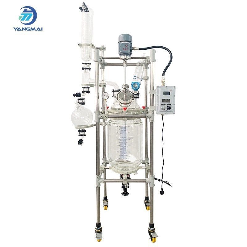 Glass Reactor Single Double Three-Layer Laboratory Jacketed Chinese Reactor 1L-200L Glass Reactor Explosion-Proof