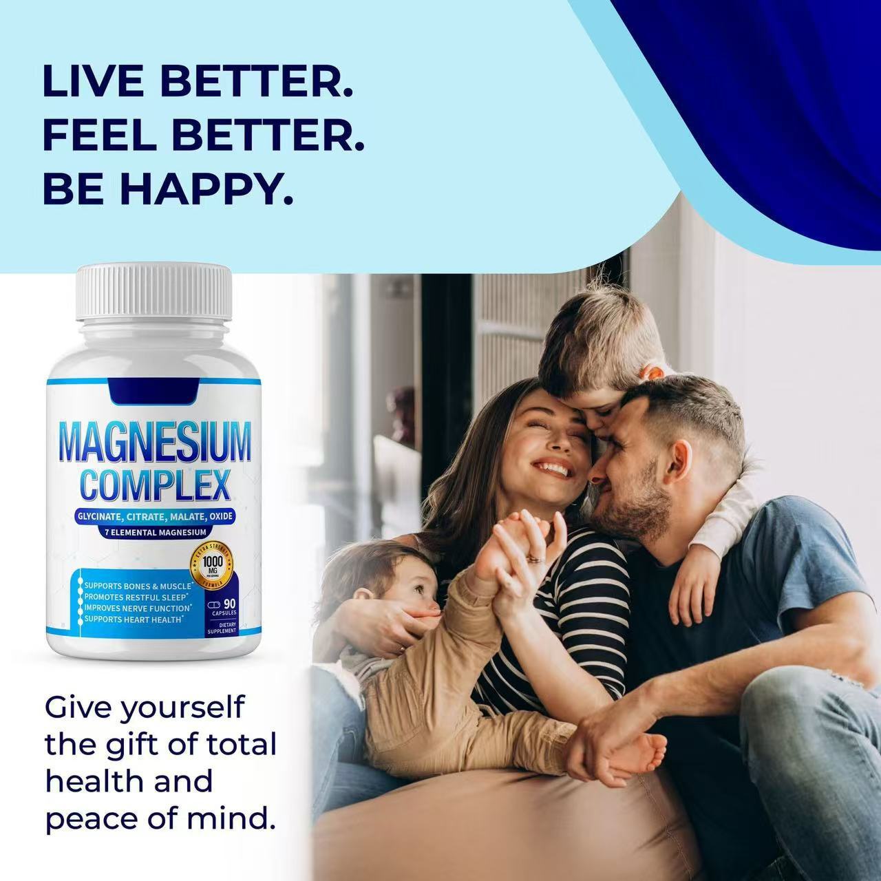 Spot Cross-Border Hot-Selling Magnesium Glycinate Complex Capsules Magnesium Complex Capsules