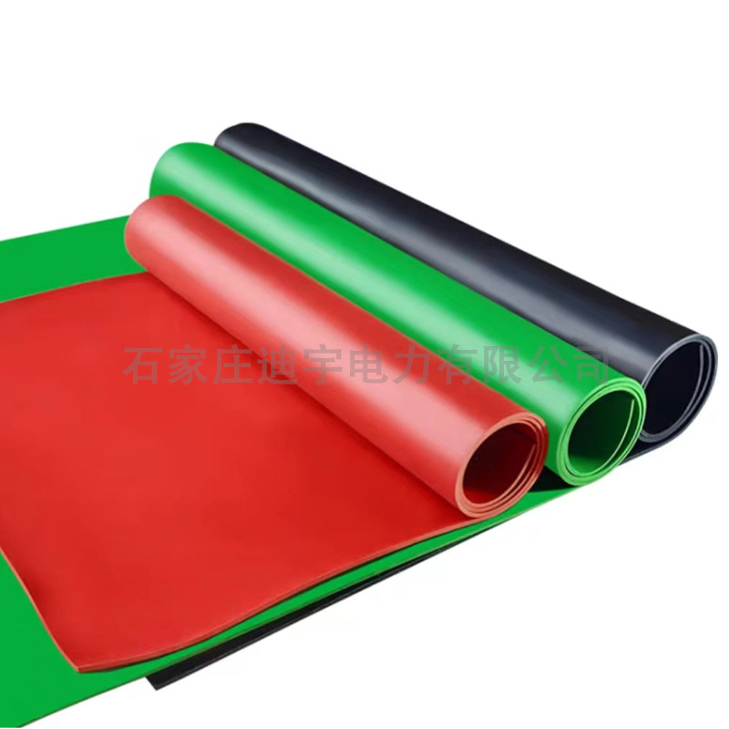 Manufacturer's Distribution Room Insulating Rubber Mat Rubber Sheet 10Kv Insulating Floor Mat Wear-Resistant Anti-Slip Black Rubber Shock-Absorbing Mat