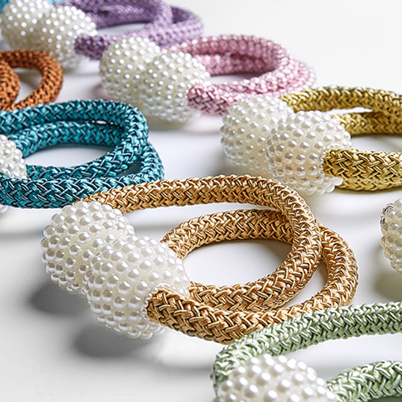Pearl Curtain Strap Snap Curtain Buckle in stock Modern Simple Free Installation Curtain Buckle Insert Curtain Strap