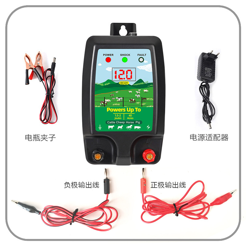 Pulse electronic fence export model pasture livestock breeding cattle and sheep high voltage protection net intelligent fence host