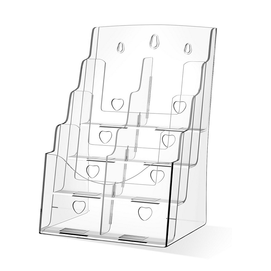 Catalog Magazine A4 Acrylic Display Rack Three-Layer Information Rack File Storage Information Box A6 Multi-Layer Book and Newspaper Rack