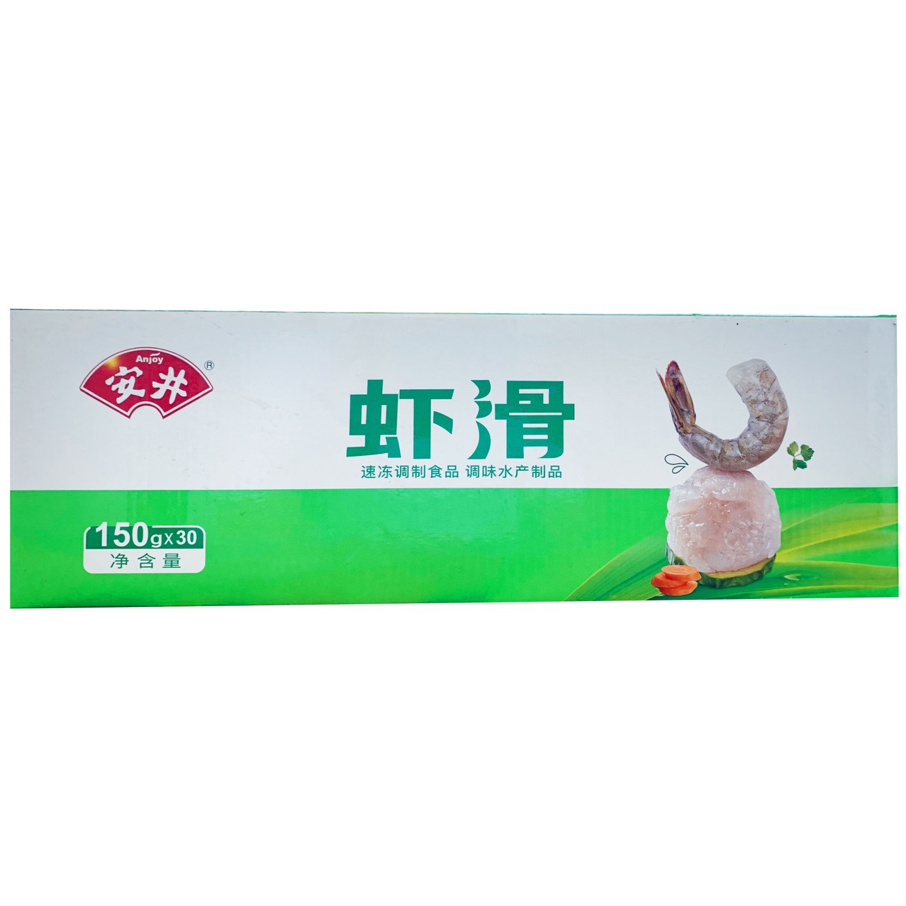 Anjingsuo Fresh-Packed Shrimp Slippery 150g*30 Bags/Box 80% Shrimp Content Hot Pot Shrimp Slippery Spicy Hotpot