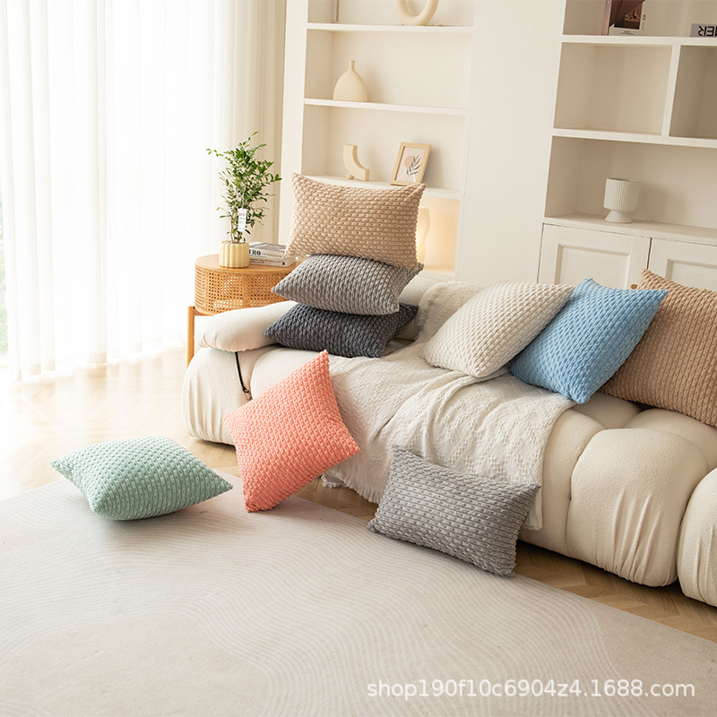 Classic short chain corduroy pillowcase home living room sofa car seat back pillowcase in stock
