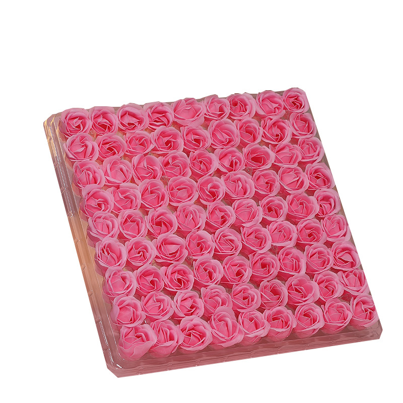 3cm Soap Flower Three-Layer Baseless Flower Head DIY Soap Flower Artificial Rose Chinese Valentine's Day Teacher's Day
