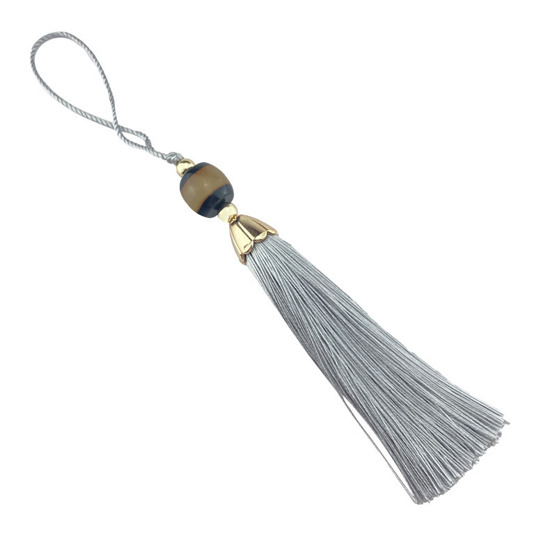 Imitation Jade Tassel Hanging Fan Vertical Pendant Ancient Decoration Curtain Lace Accessories Traditional Style Polyester Tassel