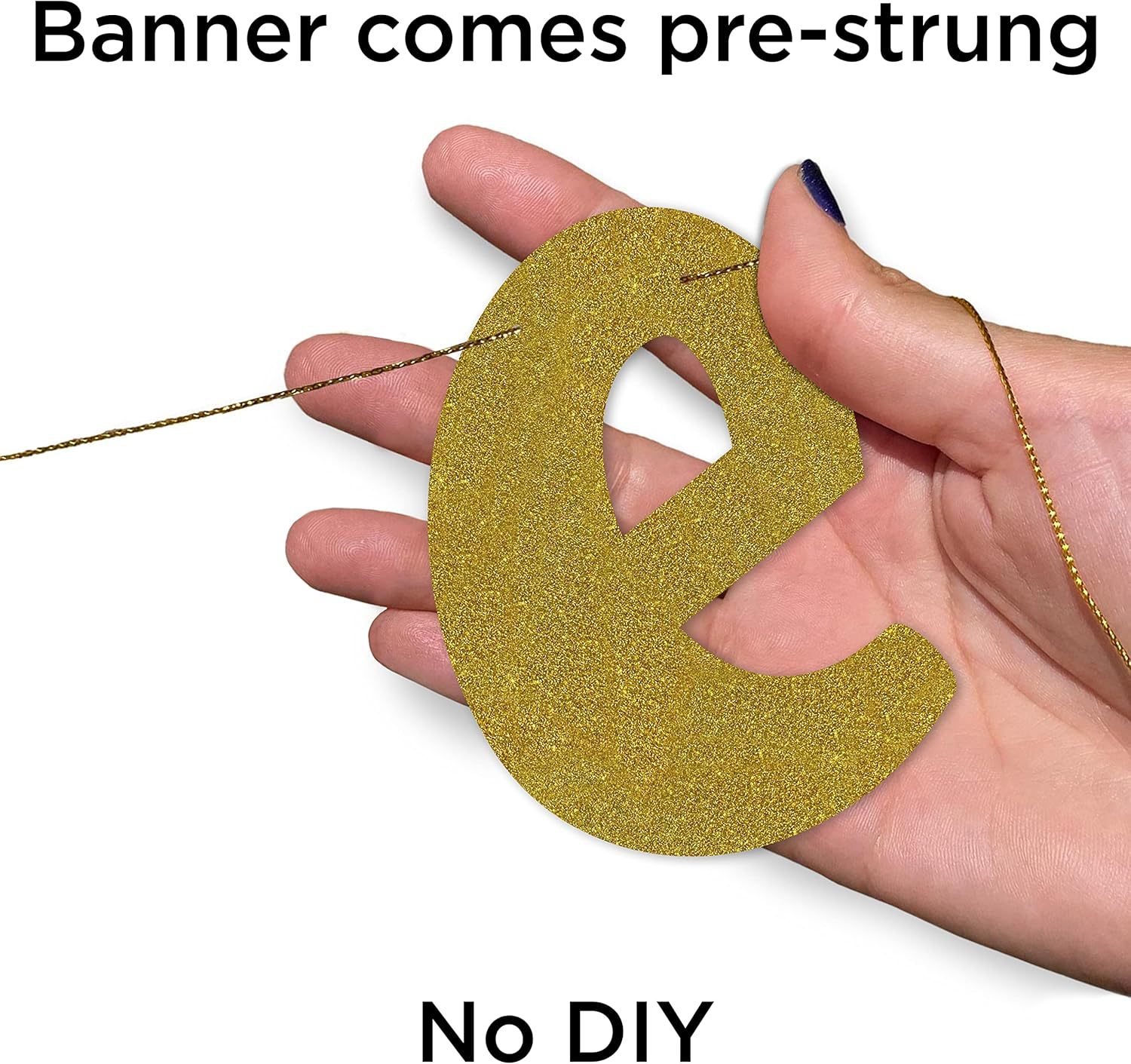 The Man the Myth the Legend Gold Glitter Banner – Men's Birthday, Single