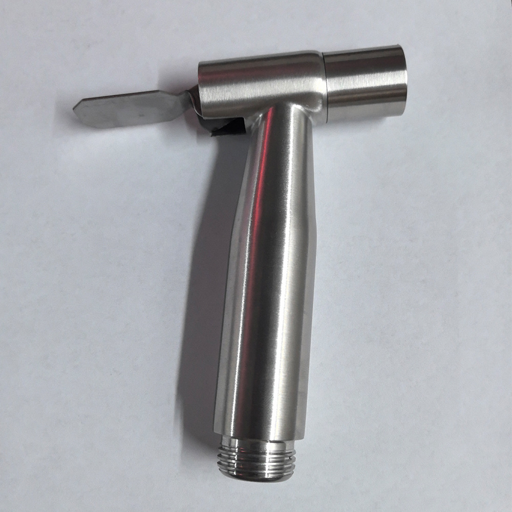 304 Stainless Steel Press-Free Spray Gun Pressurized High-Pressure Bidet Set Toilet Companion Handheld Lifting Nozzle