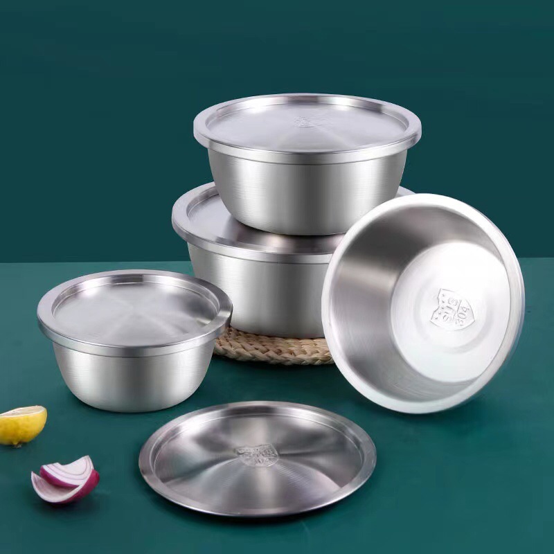 304 stainless steel lid thickened round basin lid pot lid universal lid integrated 18-32cm sunken dust cover