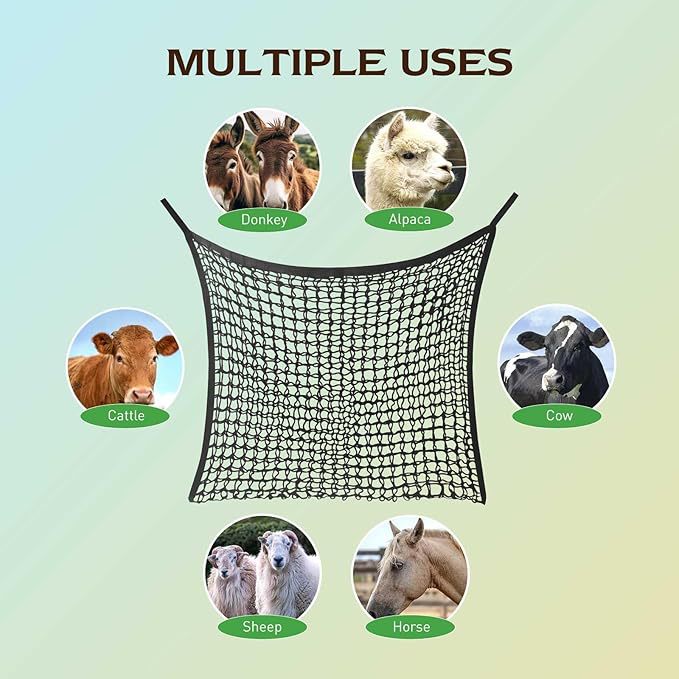 Horse Hay Bag for Equestrian Use, Horse Hay Net, Hanging Hay Bag, Hay Net Bag, Portable Horse Hay Net