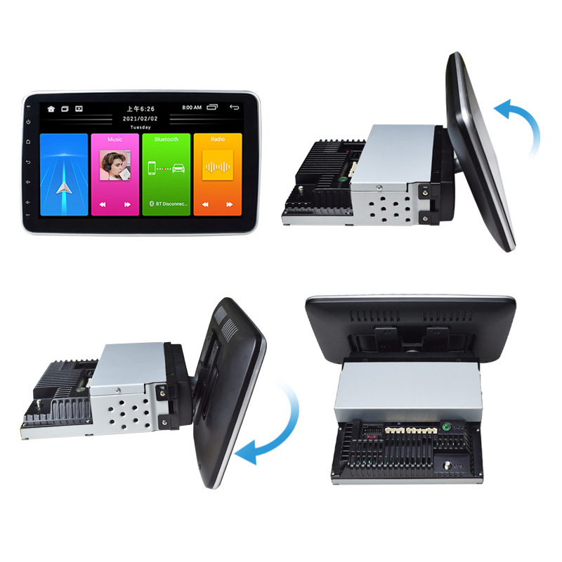 Car Android shake head machine large screen navigation 10.1 inch universal all-in-one machine 360 degree rotating MP5/MP3 player