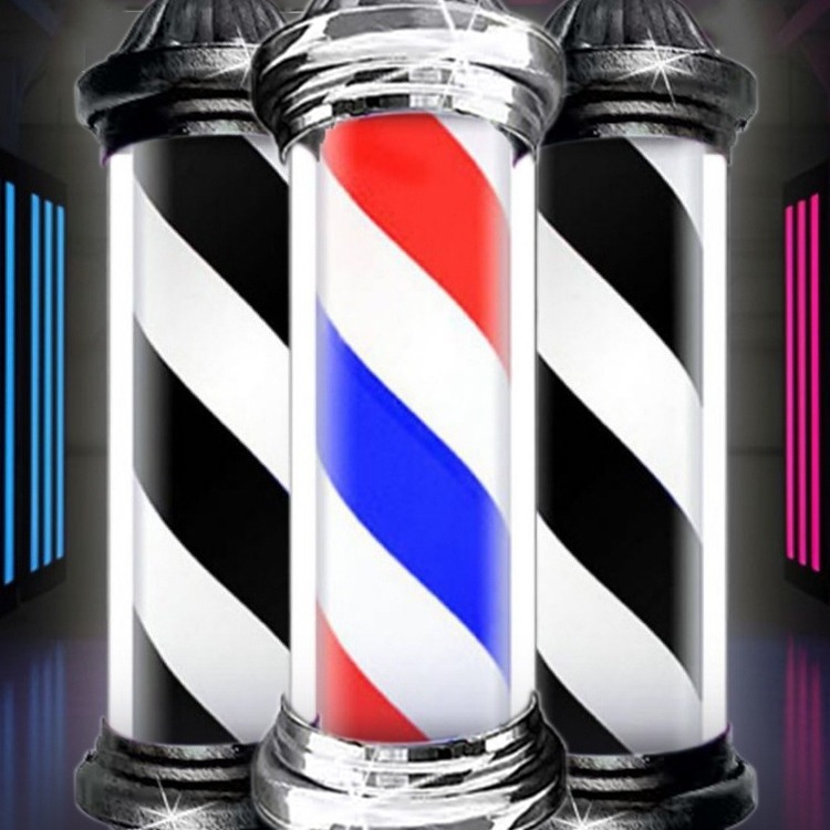 Free Shipping Wall Hanging Hairdressing Turn Light LED Turn Light Barber Shop Outdoor Waterproof Turn Light Full Color Highlight Full Round Light Smart